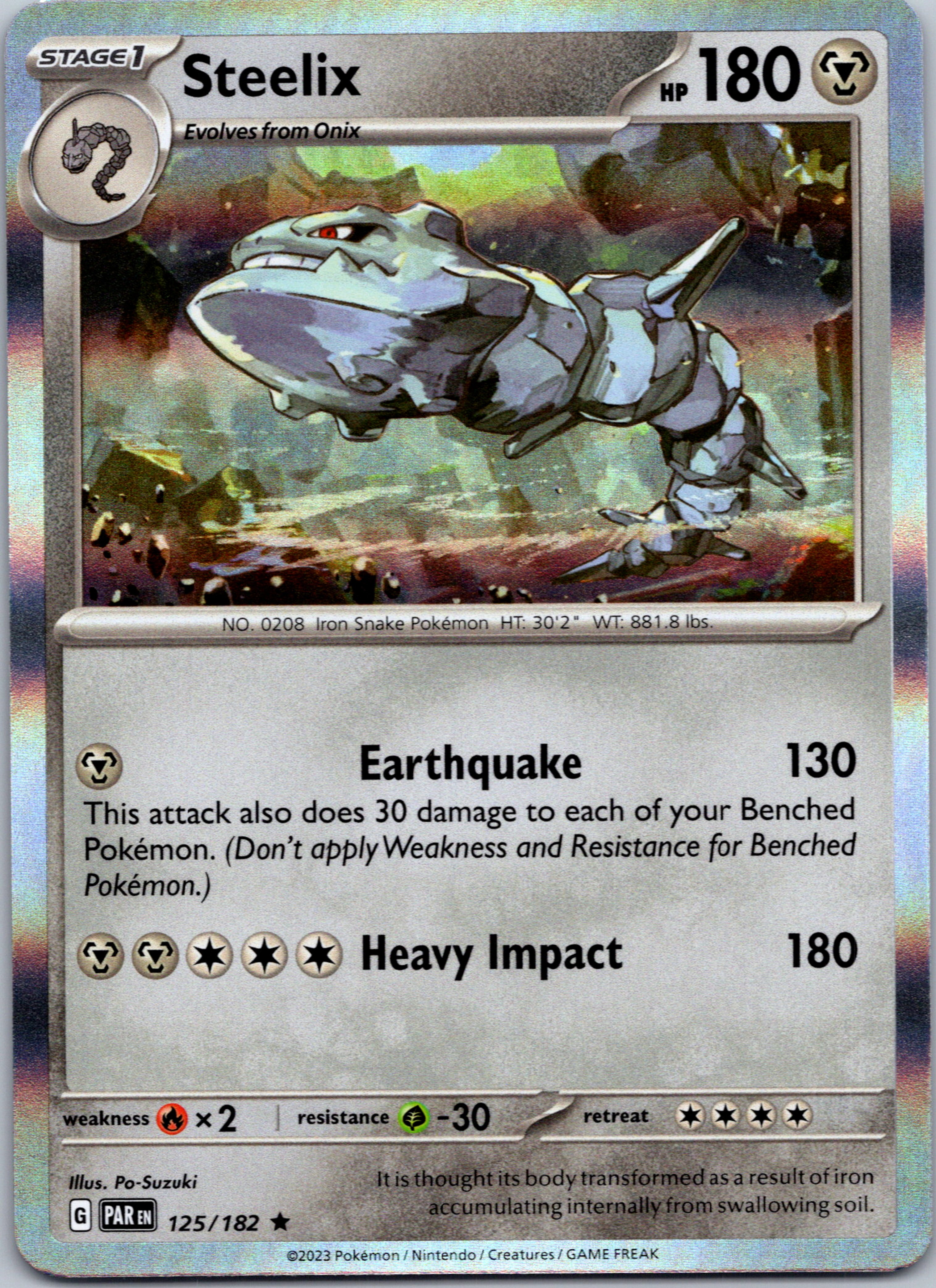 Steelix (125/182) - [Scarlet & Violet: Paradox Rift] Holofoil