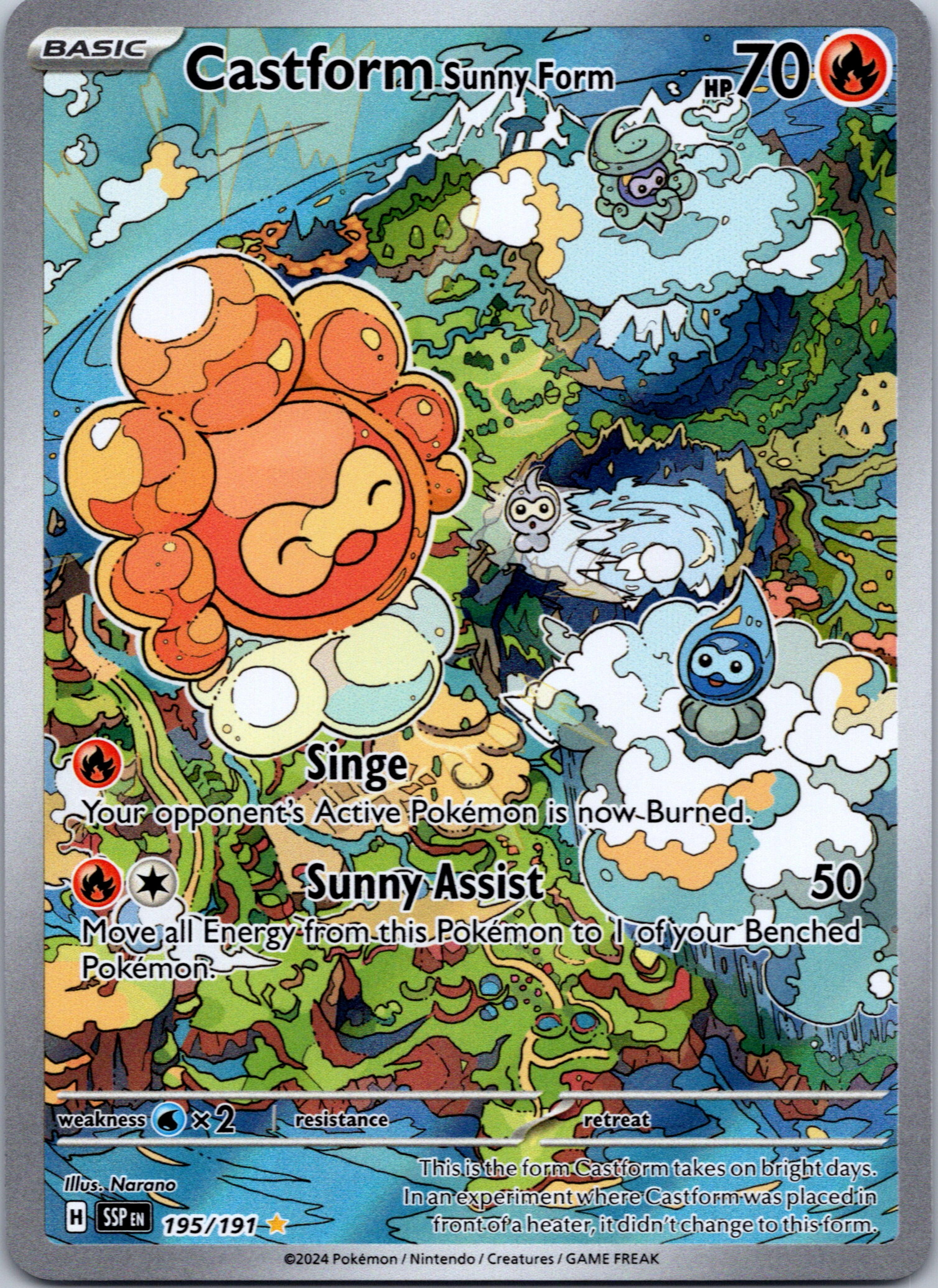 Castform Sunny Form [195/191] - (Surging Sparks) Holofoil