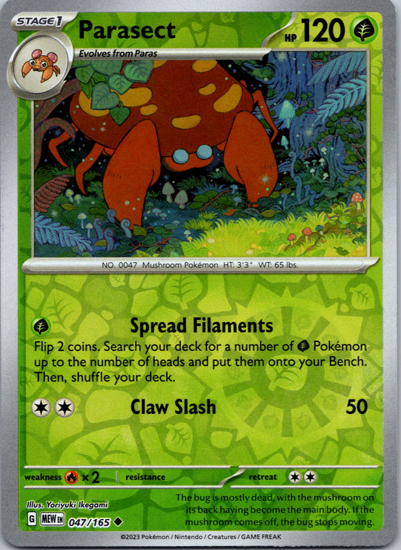 Parasect (047/165) [Scarlet & Violet:  151] Reverse Holofoil