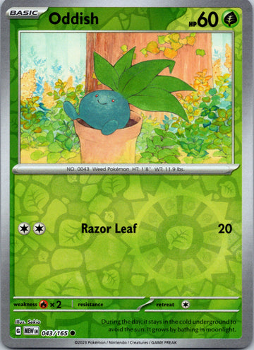 Oddish (043/165) [Scarlet & Violet:  151] Reverse Holofoil