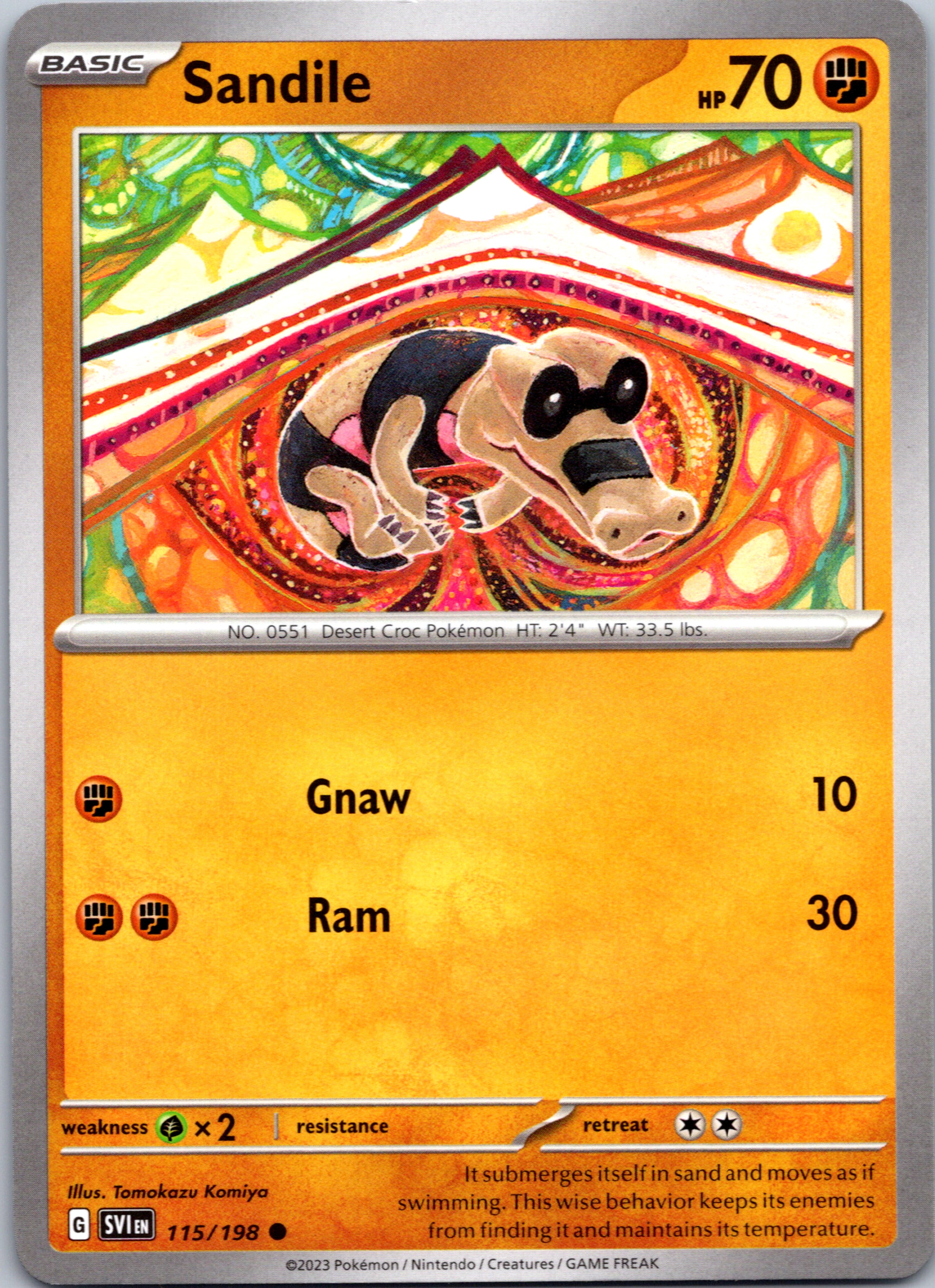 Sandile (115/198) [Scarlet & Violet: Base Set]