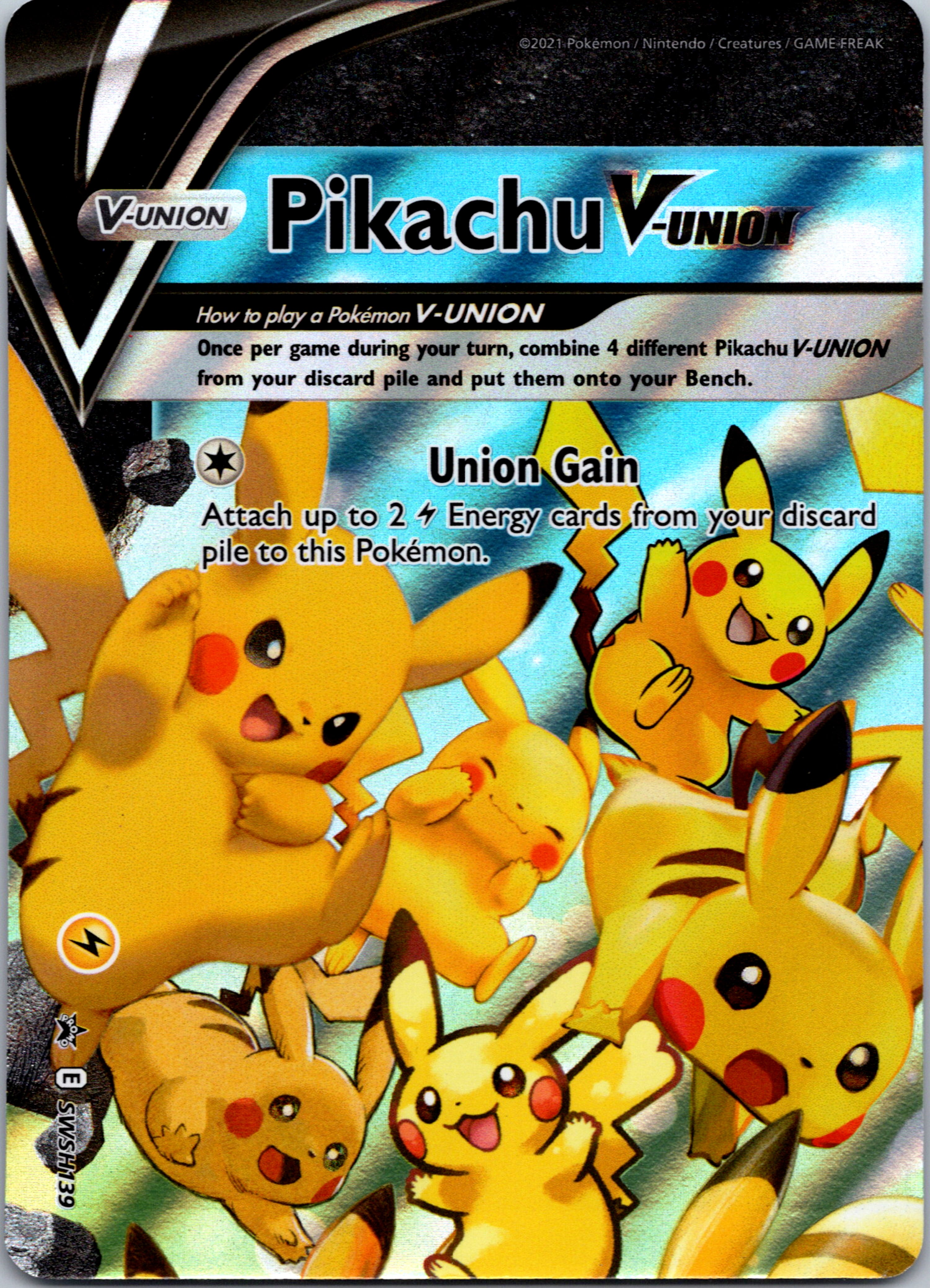 Pikachu V-UNION (SWSH139) (Celebrations) [Sword & Shield: Black Star Promos]