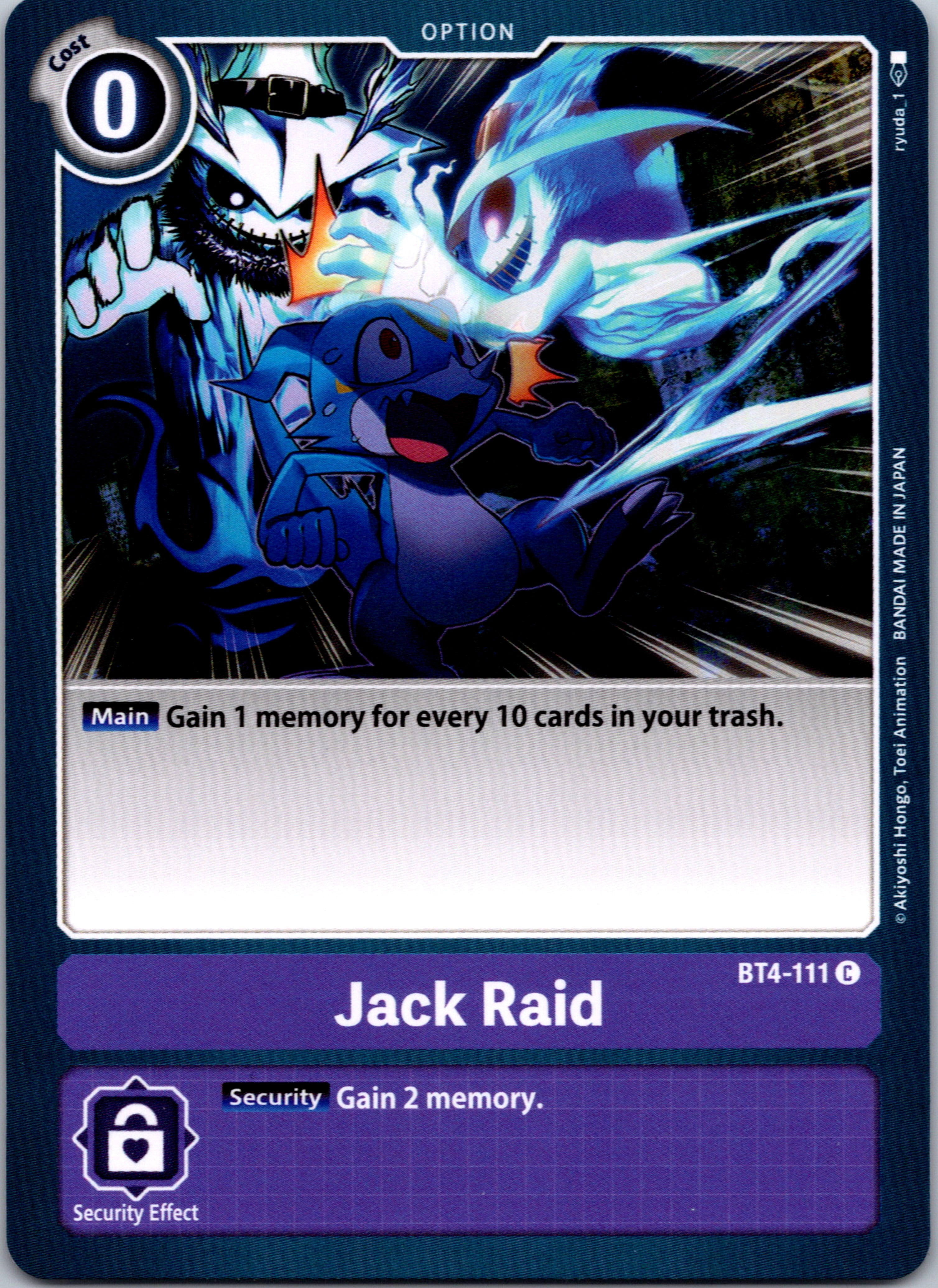 Jack Raid [BT4-111] [Great Legend] Normal