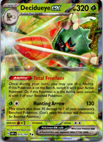 Decidueye ex (015/197) [Scarlet & Violet: Obsidian Flames]