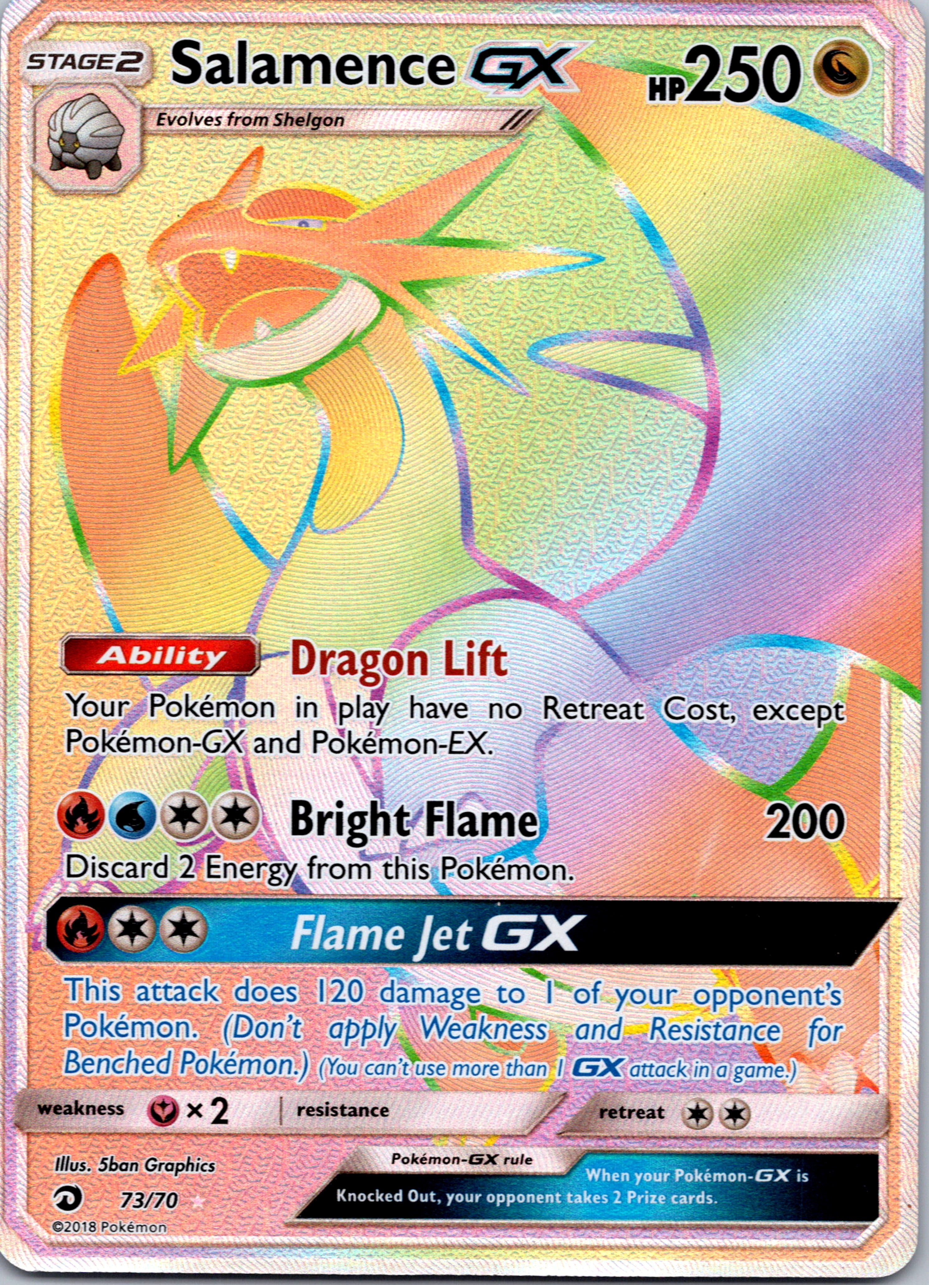 Salamence GX (Secret) (073/070) [Dragon Majesty]