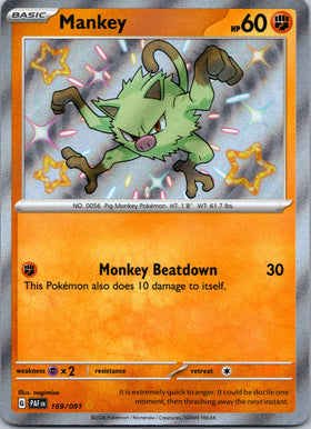 Mankey [169/091] - (Paldean Fates) Holofoil