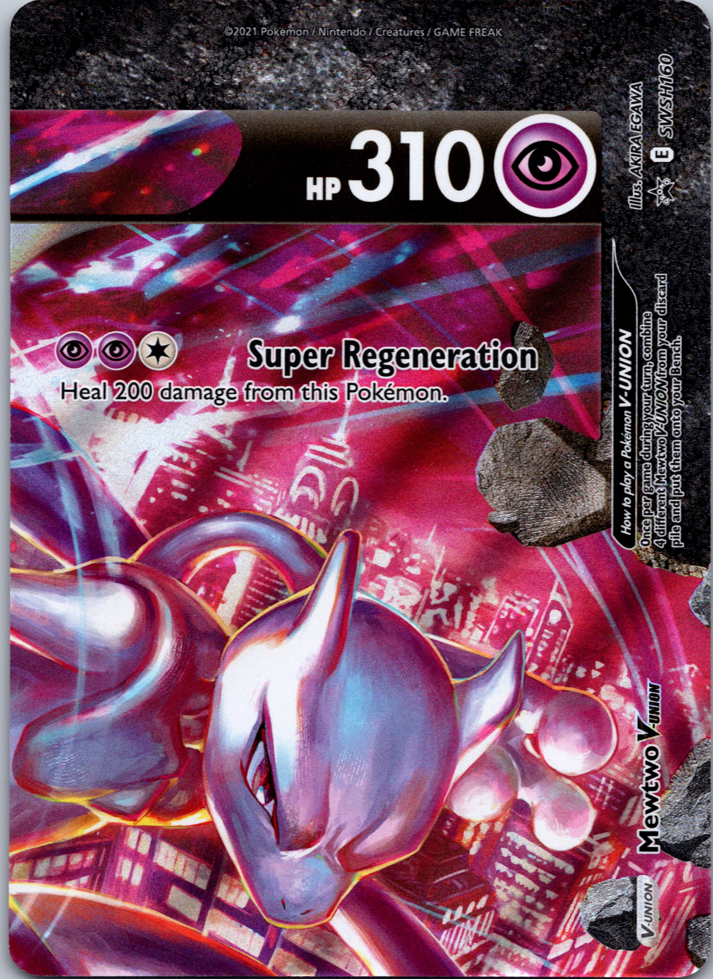 Mewtwo V-Union (SWSH160) [Sword & Shield: Black Star Promos]
