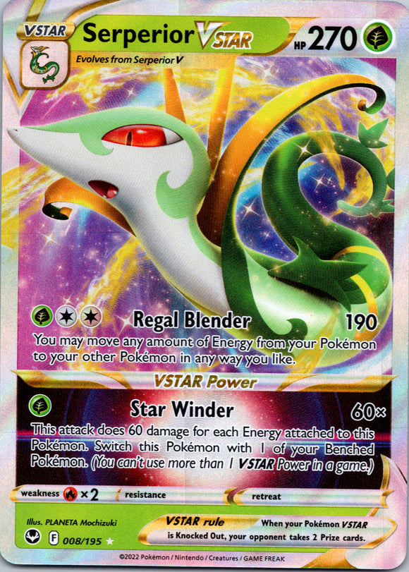 Serperior VSTAR (008/195) [Sword & Shield: Silver Tempest]