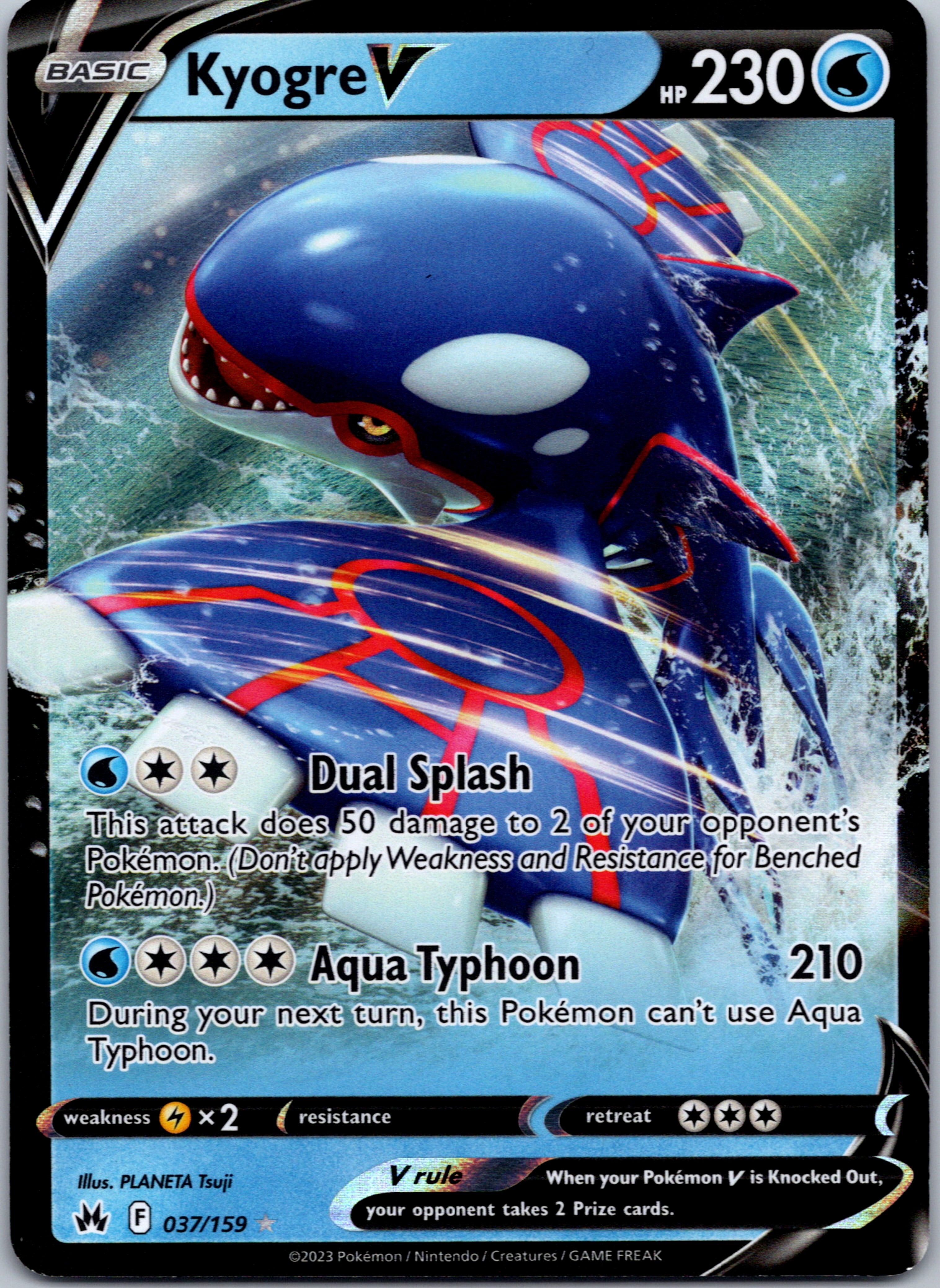 Kyogre V (037/159) [Sword & Shield: Crown Zenith]
