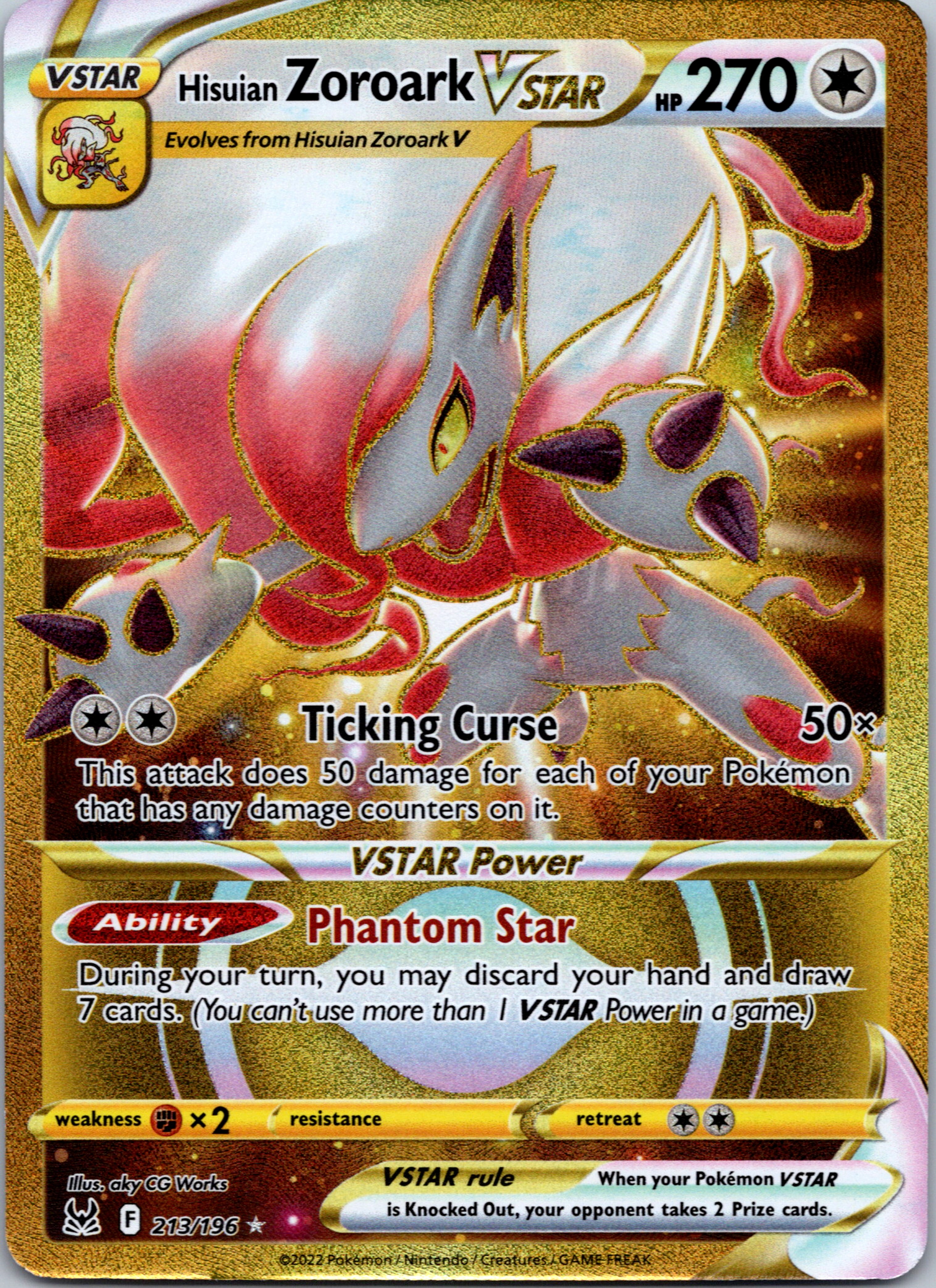 Hisuian Zoroark VSTAR (213/196) [Sword & Shield: Lost Origin]