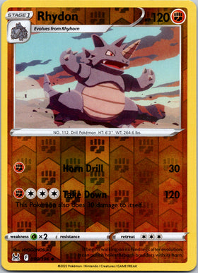 Rhydon [090/196] [Lost Origin] Reverse Holofoil