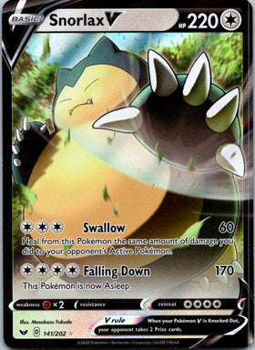 Snorlax V (141/202) [SWSH01: Sword & Shield Base Set]