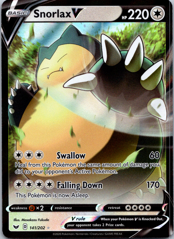 Snorlax V (141/202) [SWSH01: Sword & Shield Base Set]
