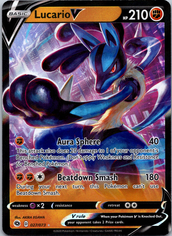 Lucario V [027/073] [Champion's Path] Holofoil