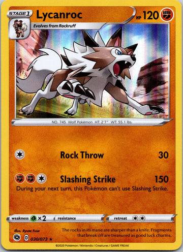 Lycanroc [030/073] [Champion's Path] Holofoil