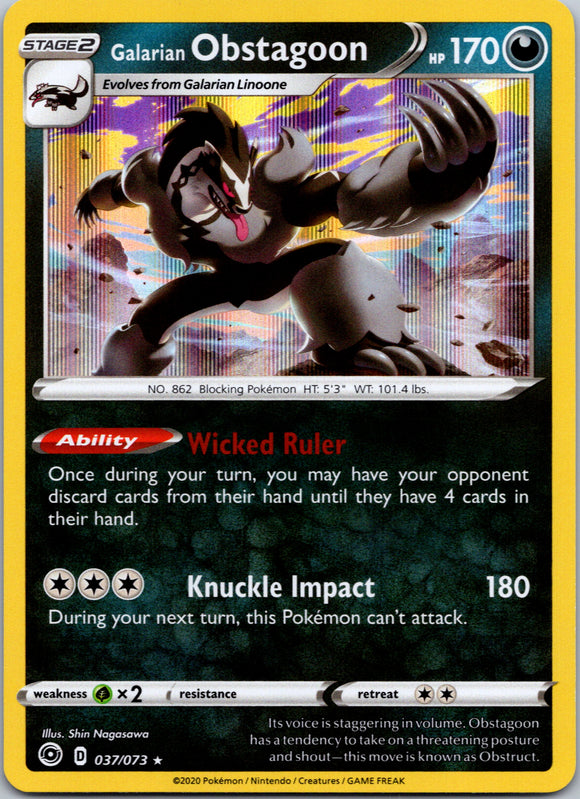 Galarian Obstagoon [037/073] [Champion's Path] Holofoil