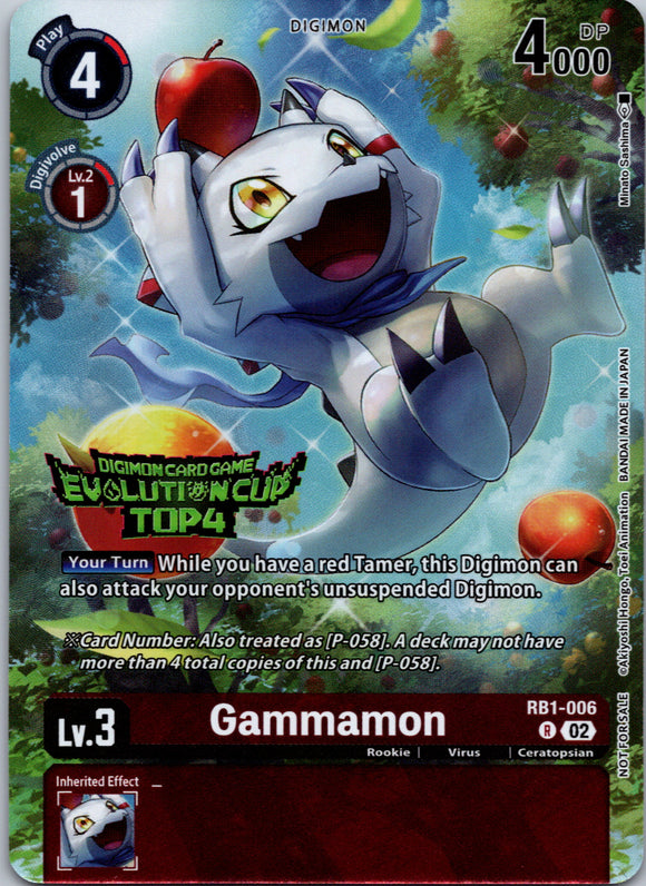 Gammamon - RB1-006 (2024 Evolution Cup Top 4) [RB1-006 R] [Resurgence Booster] Foil