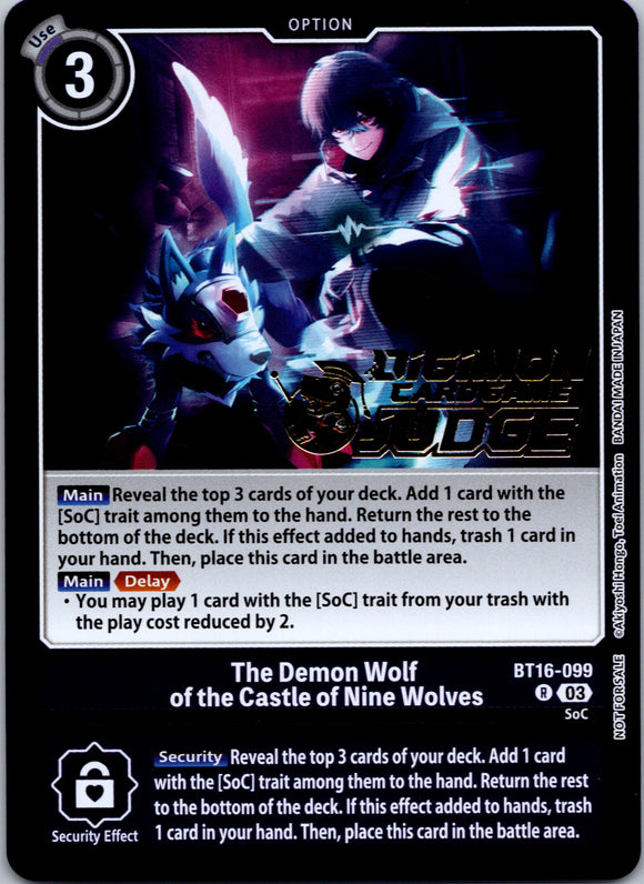 The Demon Wolf of the Castle of Nine Wolves (Judge Pack 6) [BT16-099 R] [Beginning Observer] Foil