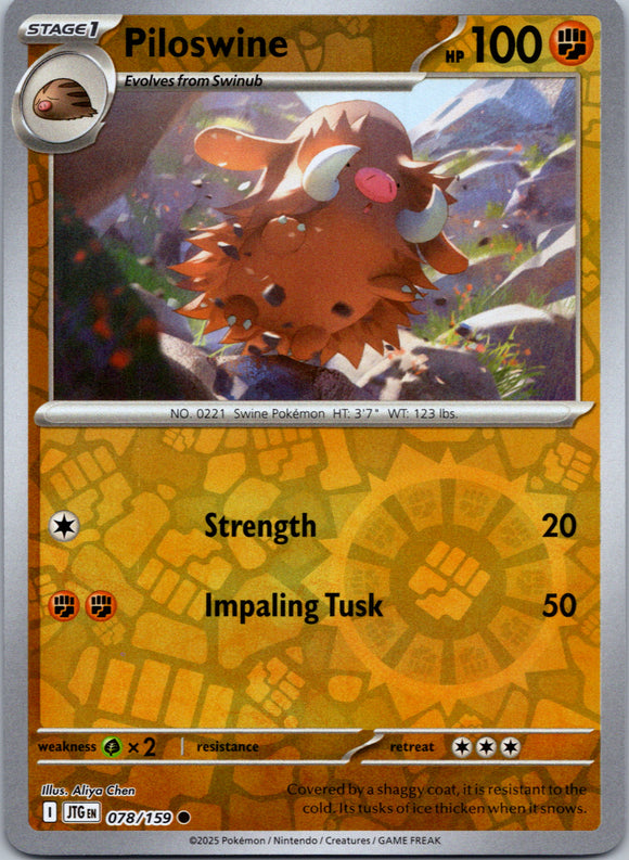 Piloswine [078/159] [Journey Together] Reverse Holofoil