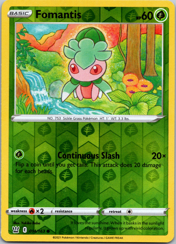 Fomantis [014/163] [Battle Styles] Reverse Holofoil