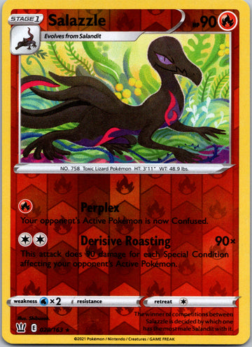 Salazzle [028/163] [Battle Styles] Reverse Holofoil