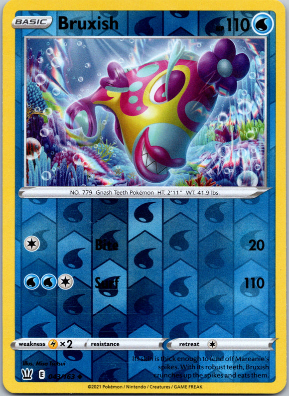 Bruxish [043/163] [Battle Styles] Reverse Holofoil