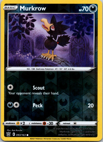 Murkrow [093/163] [Battle Styles] Reverse Holofoil