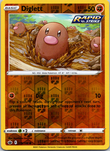 Diglett [076/198] [Chilling Reign] Reverse Holofoil