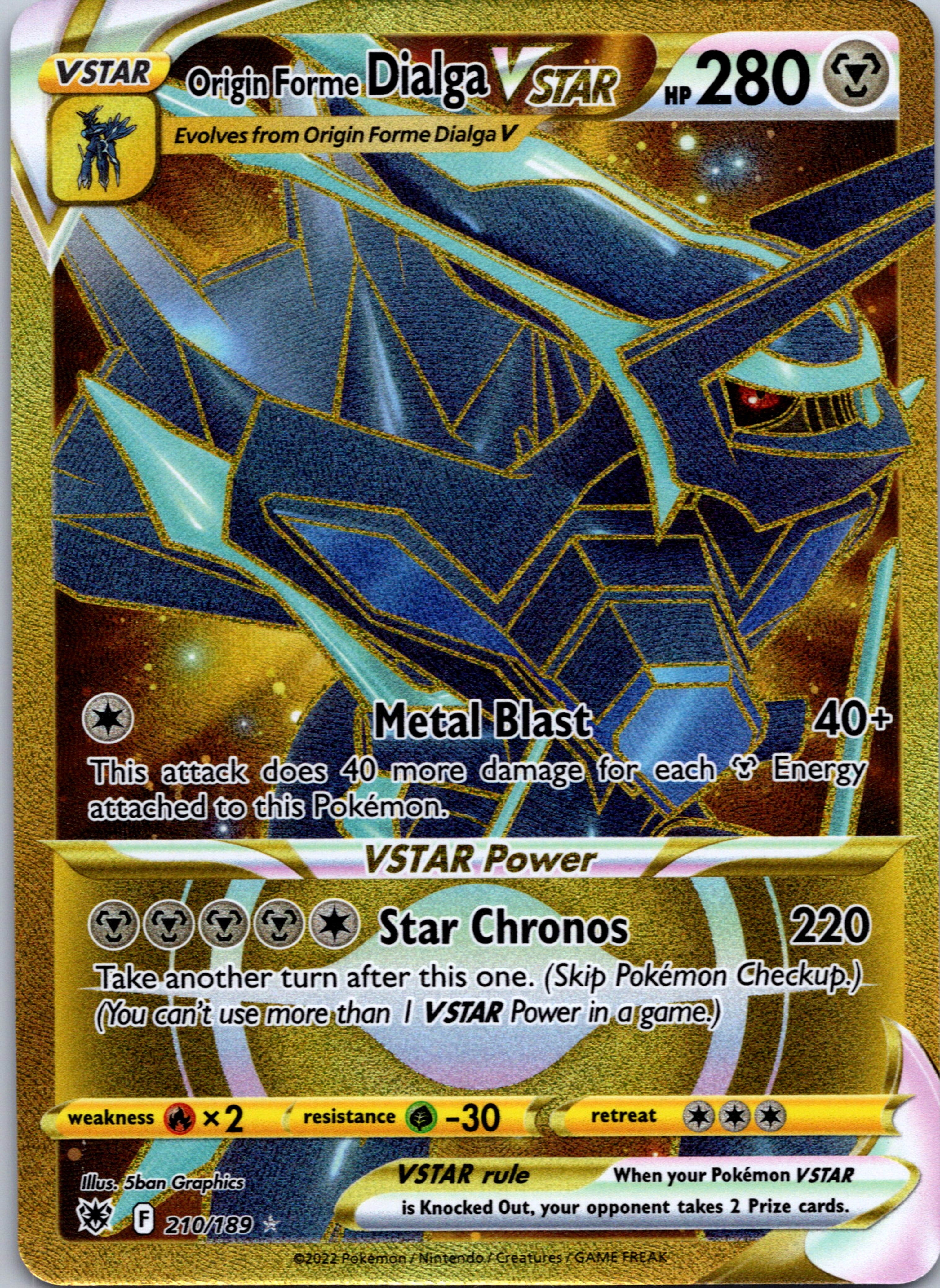 Origin Forme Dialga VSTAR (210/189) [Sword & Shield: Astral Radiance]
