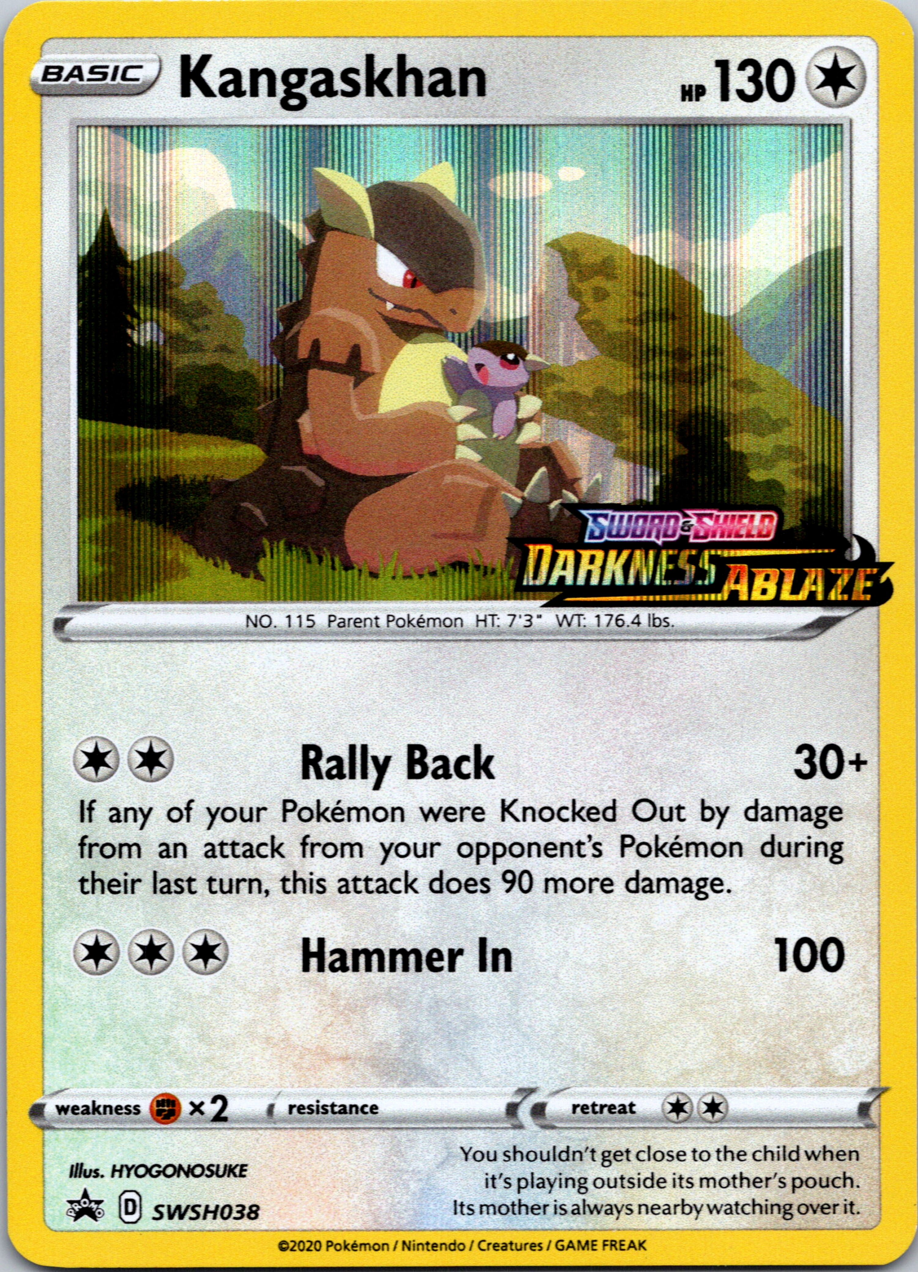 Kangaskhan (SWSH038) (Prerelease Promo) [Sword & Shield: Black Star Promos]