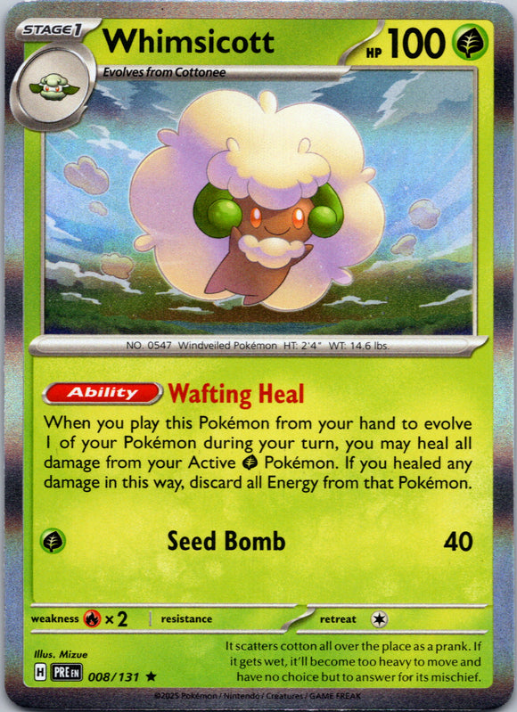 Whimsicott [008/131] - (Prismatic Evolutions) Holofoil