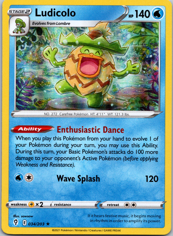 Ludicolo (034/203) [Sword & Shield: Evolving Skies]