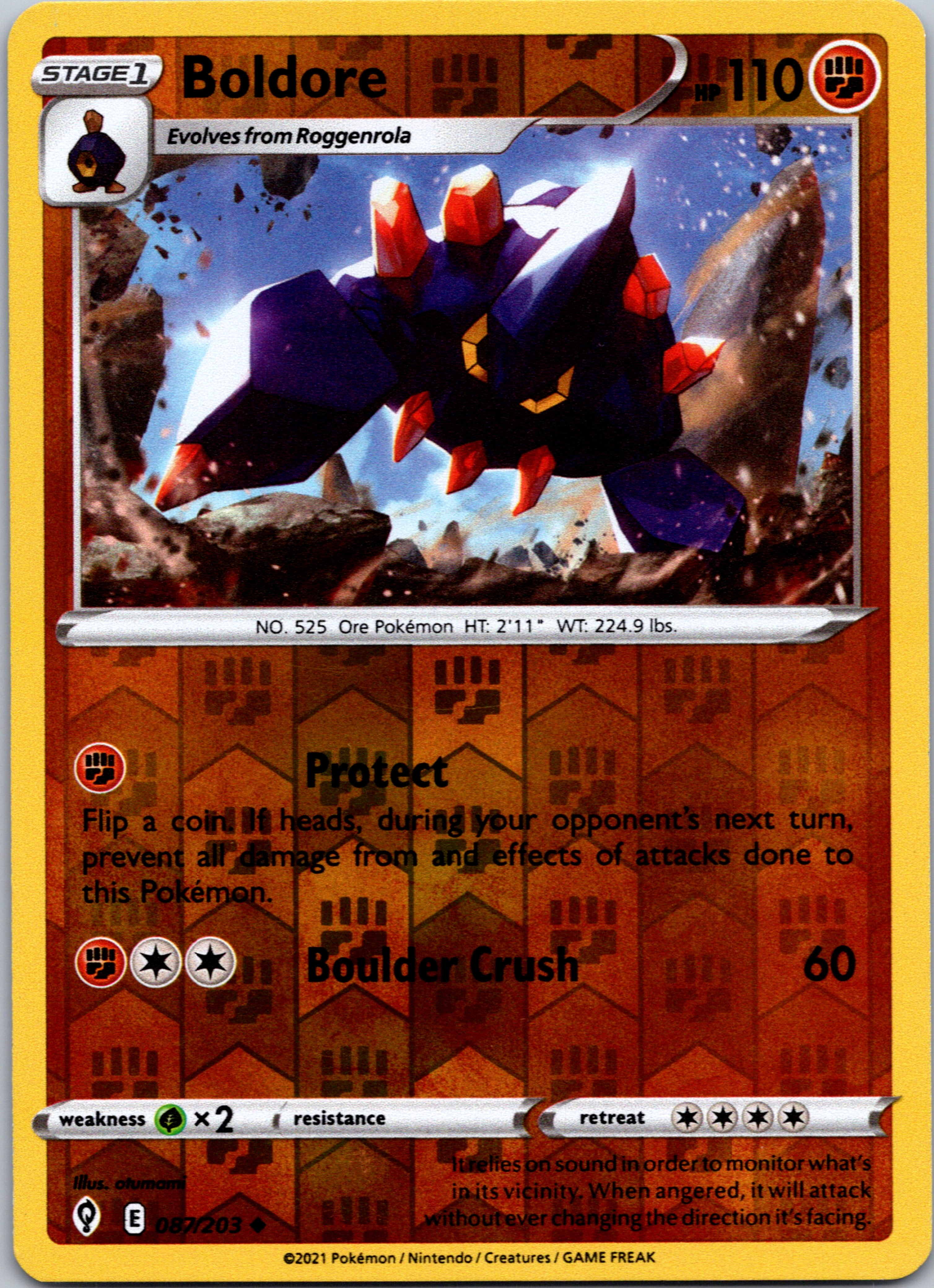 Boldore [087/203] [Evolving Skies] Reverse Holofoil