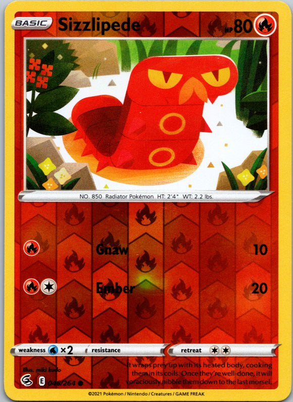 Sizzlipede (46) [046/264] [Fusion Strike] Reverse Holofoil