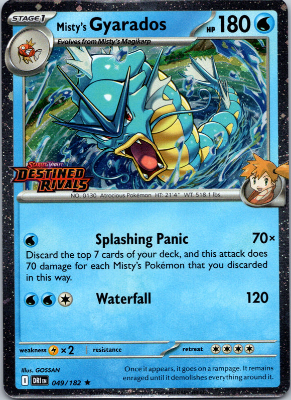 Misty's Gyarados (Prerelease) [049/182] [Destined Rivals] Holofoil