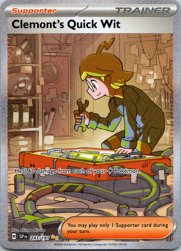 Clemont's Quick Wit [243/191] - (Surging Sparks) Holofoil