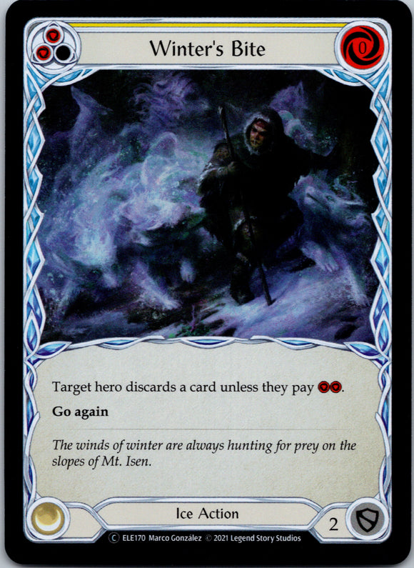 Winter's Bite (Yellow) [U-ELE170] Unlimited Rainbow Foil