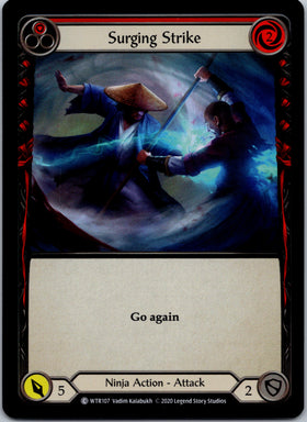 Surging Strike (Red) [WTR107] [Welcome to Rathe] Unlimited Edition Rainbow Foil