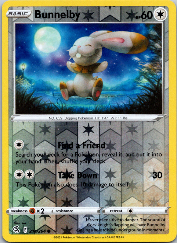 Bunnelby [214/264] [Fusion Strike] Reverse Holofoil