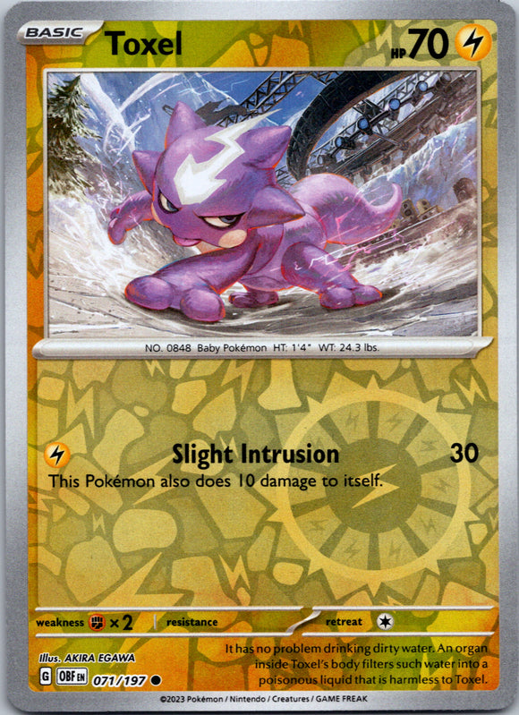 Toxel [071/197] [Obsidian Flames] Reverse Holofoil