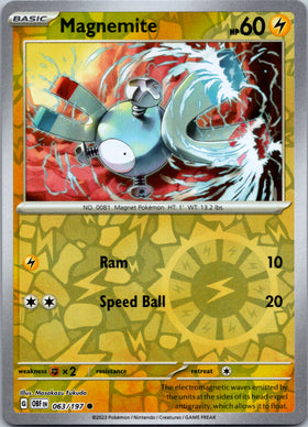 Magnemite [063/197] [Obsidian Flames] Reverse Holofoil