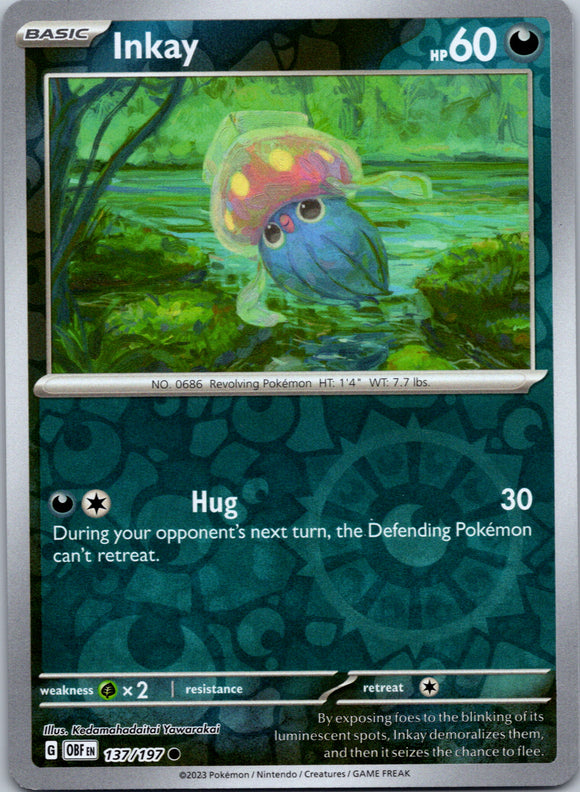 Inkay [137/197] [Obsidian Flames] Reverse Holofoil