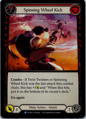Spinning Wheel Kick (Red) [OUT062] (Outsiders)  Rainbow Foil