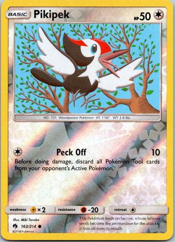 Pikipek (163) [163/214] [Lost Thunder] Reverse Holofoil