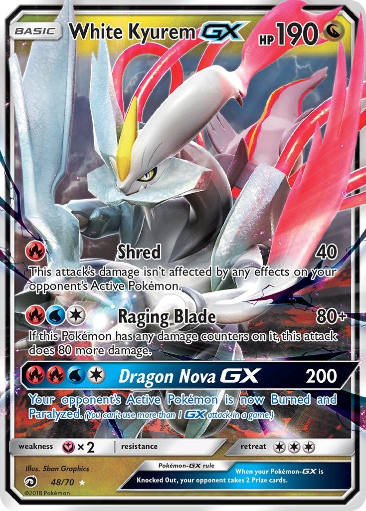 White Kyurem GX [48/70] [Dragon Majesty] Holofoil
