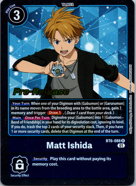 Matt Ishida [BT6-088] [Double Diamond Pre-Release Cards] Foil