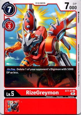 RizeGreymon [ST7-07] [Starter Deck 07: Gallantmon] Normal