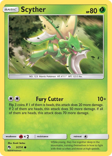Scyther [3/214] [SM - Lost Thunder] Reverse Holofoil