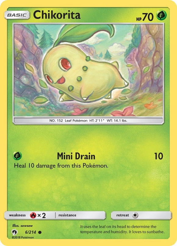 Chikorita (6) [6/214] [SM - Lost Thunder] Reverse Holofoil