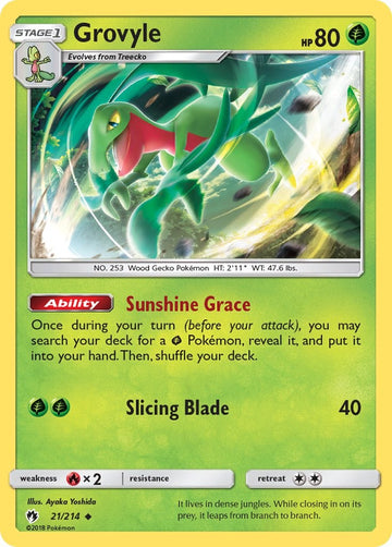 Grovyle [21/214] [SM - Lost Thunder] Reverse Holofoil